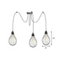 Iron Pear Cage Multiple Hanging Light Vintage 2/3/6-Light Coffee House Swag Pendulum Lamp in Black Clearhalo 'Art Deco Pendants' 'Black' 'Cast Iron' 'Ceiling Lights' 'Ceramic' 'Crystal' 'Industrial Pendants' 'Industrial' 'Metal' 'Middle Century Pendants' 'Pendant Lights' 'Pendants' 'Rustic Pendants' 'Tiffany' Lighting' 760784