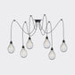 Iron Pear Cage Multiple Hanging Light Vintage 2/3/6-Light Coffee House Swag Pendulum Lamp in Black Clearhalo 'Art Deco Pendants' 'Black' 'Cast Iron' 'Ceiling Lights' 'Ceramic' 'Crystal' 'Industrial Pendants' 'Industrial' 'Metal' 'Middle Century Pendants' 'Pendant Lights' 'Pendants' 'Rustic Pendants' 'Tiffany' Lighting' 760788