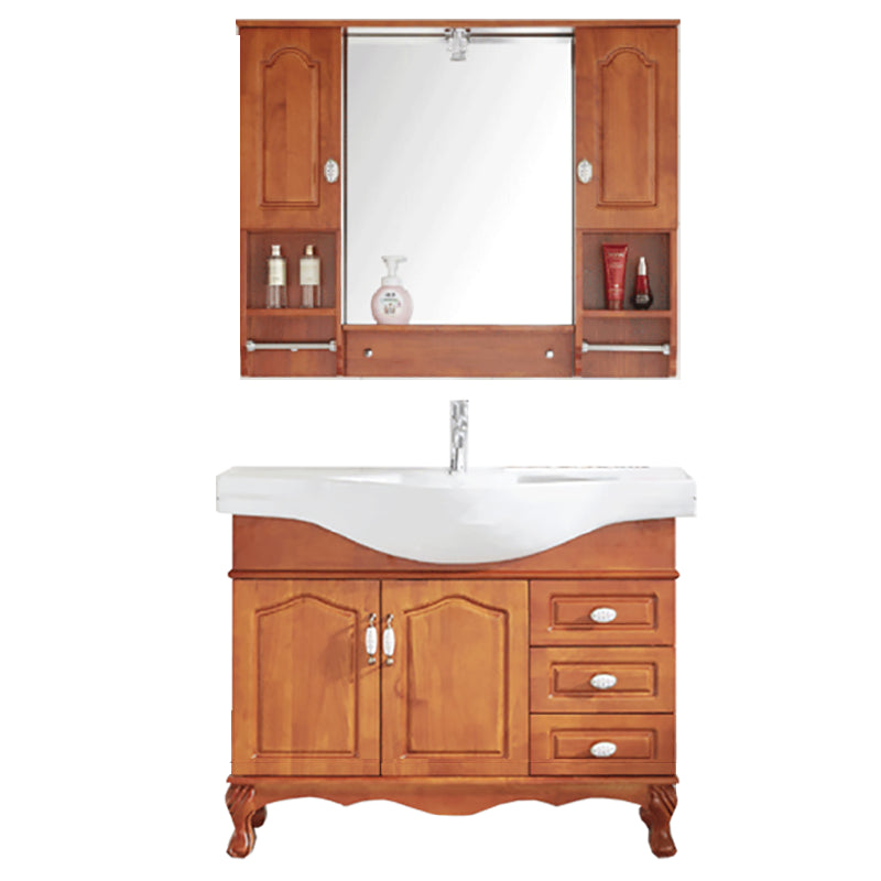 Traditional Wood Sink Vanity Freestanding Bathroom Sink Vanity with Mirror Vanity & Faucet & Mirror Cabinet https: res.litfad.com site img item 2023 02 03 7610696 1200x1200.jpg Clearhalo 'Bathroom Remodel & Bathroom Fixtures' 'Bathroom Vanities' 'bathroom_vanities' 'Home Improvement' 'home_improvement' 'home_improvement_bathroom_vanities' 7610696