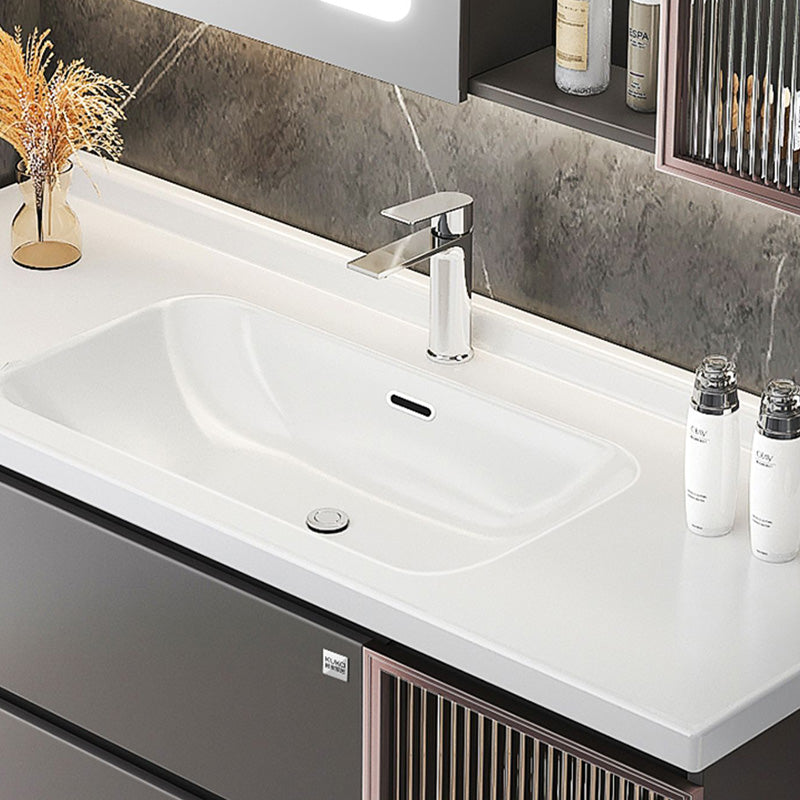 Rectangular Vanity Set Modern Ceramic Top Single-Sink Wall Mount Bath Vanity Clearhalo 'Bathroom Remodel & Bathroom Fixtures' 'Bathroom Vanities' 'bathroom_vanities' 'Home Improvement' 'home_improvement' 'home_improvement_bathroom_vanities' 7610717