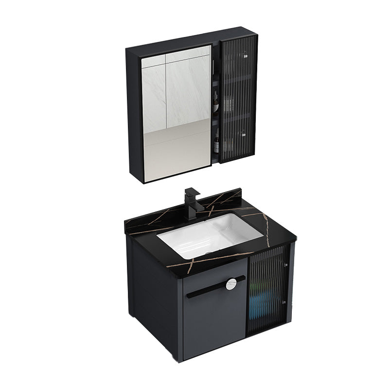 Modern Metal Frame Bath Vanity Single Rectangular Freestanding Vanity Vanity & Faucet & Mirror Cabinet https: res.litfad.com site img item 2023 02 23 7610749 1200x1200.jpg Clearhalo 'Bathroom Remodel & Bathroom Fixtures' 'Bathroom Vanities' 'bathroom_vanities' 'Home Improvement' 'home_improvement' 'home_improvement_bathroom_vanities' 7610749