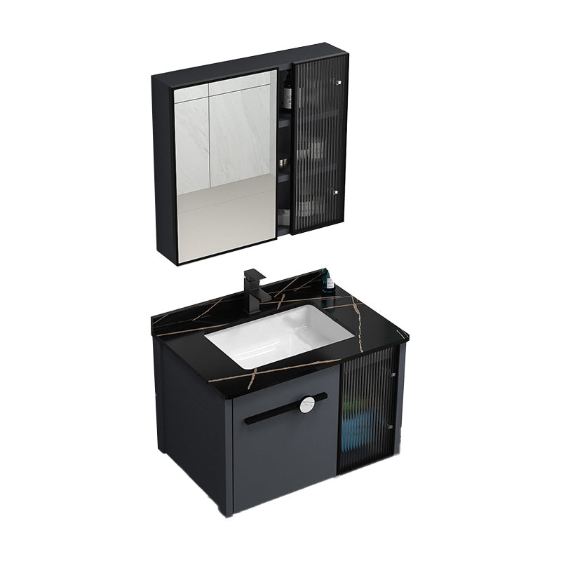 Modern Metal Frame Bath Vanity Single Rectangular Freestanding Vanity Vanity & Faucet & Mirror Cabinet https: res.litfad.com site img item 2023 02 16 7610750 1200x1200.jpg Clearhalo 'Bathroom Remodel & Bathroom Fixtures' 'Bathroom Vanities' 'bathroom_vanities' 'Home Improvement' 'home_improvement' 'home_improvement_bathroom_vanities' 7610750