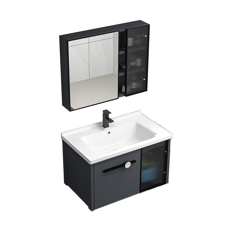 Modern Metal Frame Bath Vanity Single Rectangular Freestanding Vanity Vanity & Faucet & Mirror Cabinet https: res.litfad.com site img item 2023 02 19 7610760 1200x1200.jpg Clearhalo 'Bathroom Remodel & Bathroom Fixtures' 'Bathroom Vanities' 'bathroom_vanities' 'Home Improvement' 'home_improvement' 'home_improvement_bathroom_vanities' 7610760