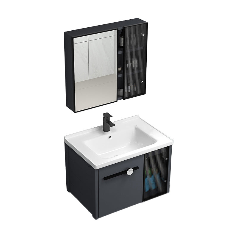 Modern Metal Frame Bath Vanity Single Rectangular Freestanding Vanity Vanity & Faucet & Mirror Cabinet https: res.litfad.com site img item 2023 02 27 7610762 1200x1200.jpg Clearhalo 'Bathroom Remodel & Bathroom Fixtures' 'Bathroom Vanities' 'bathroom_vanities' 'Home Improvement' 'home_improvement' 'home_improvement_bathroom_vanities' 7610762