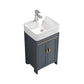 Glam Single Bathroom Vanity Blue Ceramic Top Rectangular Bath Vanity Vanity & Faucet 19"L x 15"W x 32"H Clearhalo 'Bathroom Remodel & Bathroom Fixtures' 'Bathroom Vanities' 'bathroom_vanities' 'Home Improvement' 'home_improvement' 'home_improvement_bathroom_vanities' 7610779
