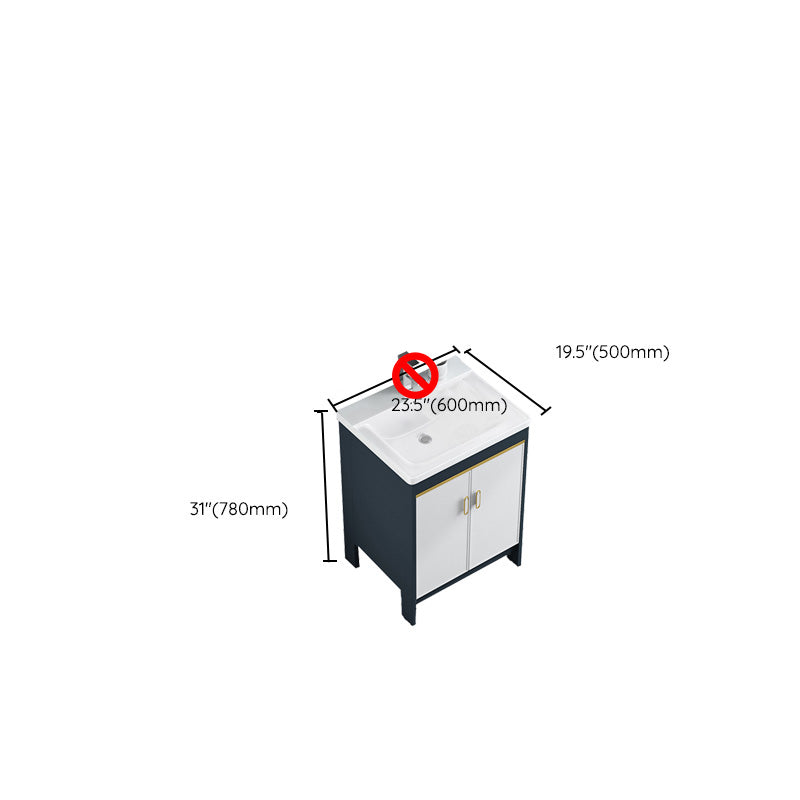 Glam Bathroom Vanity Single Ceramic Top Rectangular Bath Vanity Clearhalo 'Bathroom Remodel & Bathroom Fixtures' 'Bathroom Vanities' 'bathroom_vanities' 'Home Improvement' 'home_improvement' 'home_improvement_bathroom_vanities' 7610921