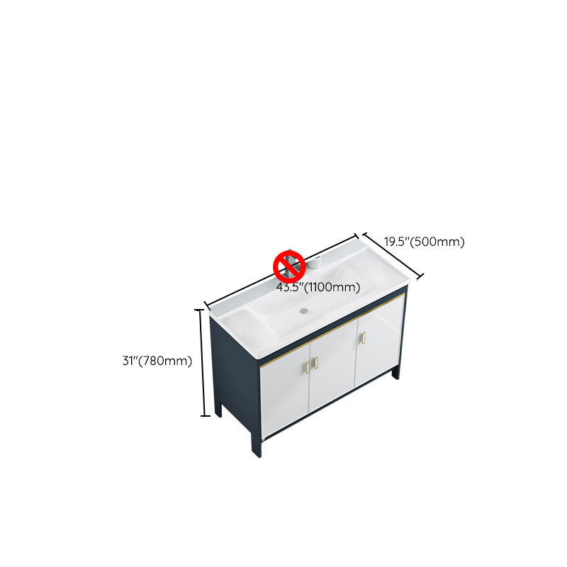 Glam Bathroom Vanity Single Ceramic Top Rectangular Bath Vanity Clearhalo 'Bathroom Remodel & Bathroom Fixtures' 'Bathroom Vanities' 'bathroom_vanities' 'Home Improvement' 'home_improvement' 'home_improvement_bathroom_vanities' 7610926