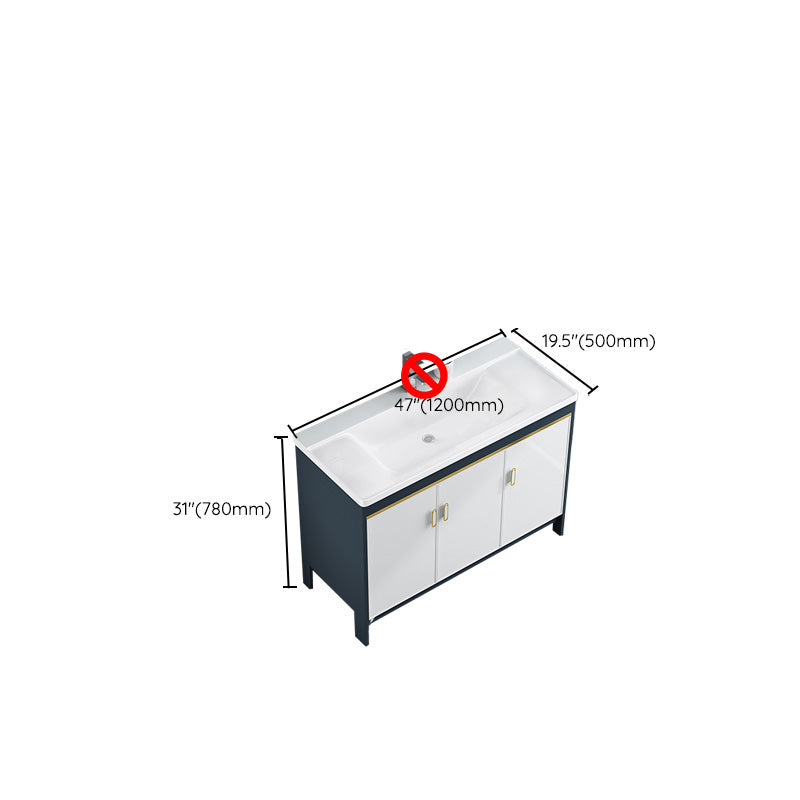 Glam Bathroom Vanity Single Ceramic Top Rectangular Bath Vanity Clearhalo 'Bathroom Remodel & Bathroom Fixtures' 'Bathroom Vanities' 'bathroom_vanities' 'Home Improvement' 'home_improvement' 'home_improvement_bathroom_vanities' 7610927