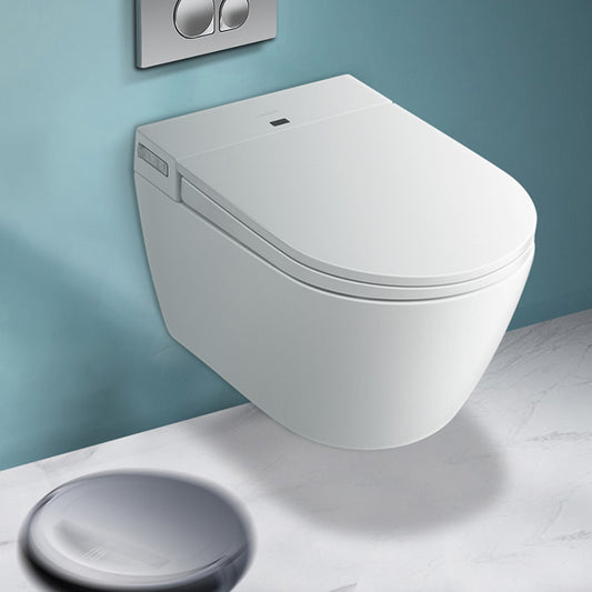 Elongated Wall Mount Bidet Antimicrobial Vitreous China Toilet Seat Bidet Clearhalo 'Bathroom Remodel & Bathroom Fixtures' 'Bidets' 'Home Improvement' 'home_improvement' 'home_improvement_bidets' 'Toilets & Bidets' 7612385