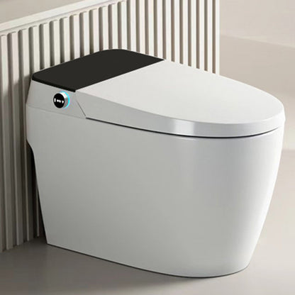 Elongated Ceramic Bidets Seat Smart Floor Standing Toilet Seat Bidet in White White and Black Clearhalo 'Bathroom Remodel & Bathroom Fixtures' 'Bidets' 'Home Improvement' 'home_improvement' 'home_improvement_bidets' 'Toilets & Bidets' 7612395