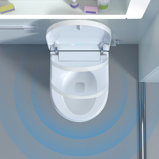 Ceramic Smart Toilet Dual Flush Wall Mounted Bidet with Dryer Clearhalo 'Bathroom Remodel & Bathroom Fixtures' 'Bidets' 'Home Improvement' 'home_improvement' 'home_improvement_bidets' 'Toilets & Bidets' 7612489