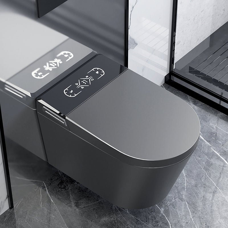 Elongated Wall Hung Toilet Set Ceramic Smart Toilet with Dryer Clearhalo 'Bathroom Remodel & Bathroom Fixtures' 'Bidets' 'Home Improvement' 'home_improvement' 'home_improvement_bidets' 'Toilets & Bidets' 7612497