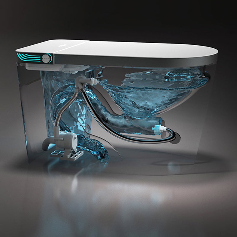 Vitreous China Floor Mount Bidet Contemporary Smart Toilet with Heated Seat Clearhalo 'Bathroom Remodel & Bathroom Fixtures' 'Bidets' 'Home Improvement' 'home_improvement' 'home_improvement_bidets' 'Toilets & Bidets' 7612516