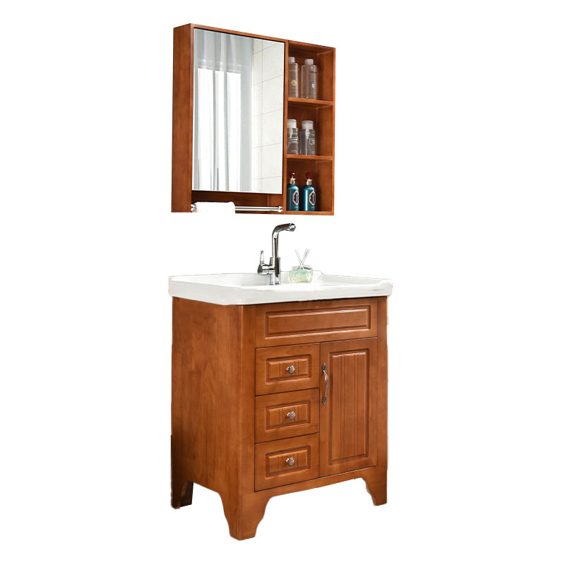 Wood Traditional Sink Vanity Freestanding Bathroom Vanity Set with Mirror Vanity & Faucet & Mirror Cabinet https: res.litfad.com site img item 2023 02 13 7623506 1200x1200.jpg Clearhalo 'Bathroom Remodel & Bathroom Fixtures' 'Bathroom Vanities' 'bathroom_vanities' 'Home Improvement' 'home_improvement' 'home_improvement_bathroom_vanities' 7623506