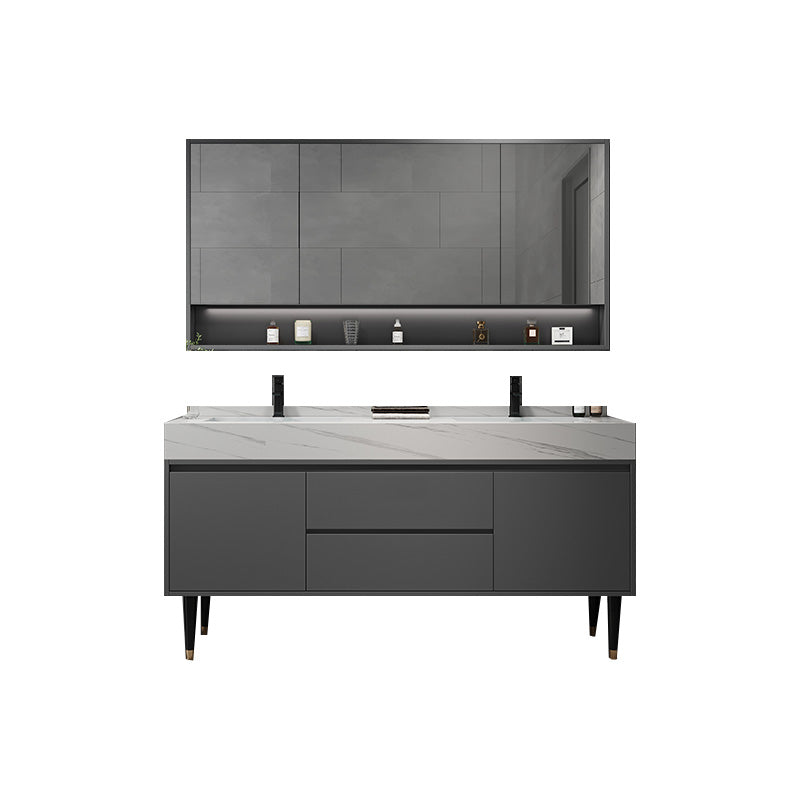 Modern Freestanding Sink Vanity Wood Bathroom Vanity Set with Mirror Vanity & Faucet & Mirror Cabinet https: res.litfad.com site img item 2023 02 12 7623524 1200x1200.jpg Clearhalo 'Bathroom Remodel & Bathroom Fixtures' 'Bathroom Vanities' 'bathroom_vanities' 'Home Improvement' 'home_improvement' 'home_improvement_bathroom_vanities' 7623524