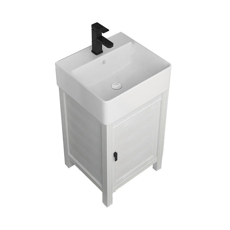 Modern Freestanding Sink Vanity Metal Faucet Included Bathroom Sink Vanity Vanity & Faucet 18"L x 17"W x 33"H Clearhalo 'Bathroom Remodel & Bathroom Fixtures' 'Bathroom Vanities' 'bathroom_vanities' 'Home Improvement' 'home_improvement' 'home_improvement_bathroom_vanities' 7623588