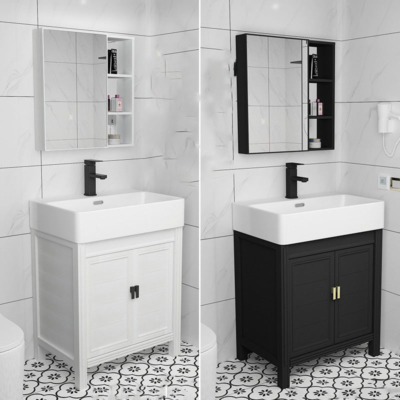 Modern Freestanding Sink Vanity Metal Faucet Included Bathroom Sink Vanity Clearhalo 'Bathroom Remodel & Bathroom Fixtures' 'Bathroom Vanities' 'bathroom_vanities' 'Home Improvement' 'home_improvement' 'home_improvement_bathroom_vanities' 7623590