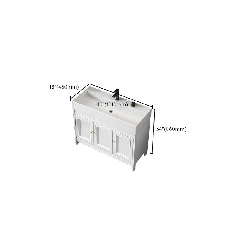 Modern Freestanding Sink Vanity Metal Faucet Included Bathroom Vanity Set Clearhalo 'Bathroom Remodel & Bathroom Fixtures' 'Bathroom Vanities' 'bathroom_vanities' 'Home Improvement' 'home_improvement' 'home_improvement_bathroom_vanities' 7623703