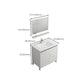 Modern Bath Vanity White Single Rectangular Freestanding Sink Vanity Clearhalo 'Bathroom Remodel & Bathroom Fixtures' 'Bathroom Vanities' 'bathroom_vanities' 'Home Improvement' 'home_improvement' 'home_improvement_bathroom_vanities' 7623846