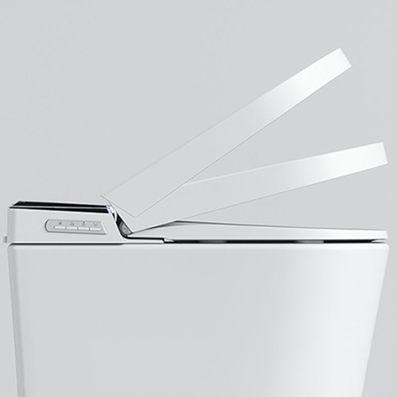 White Wall Hung Toilet Set Elongated Temperature Control Smart Bidet Clearhalo 'Bathroom Remodel & Bathroom Fixtures' 'Bidets' 'Home Improvement' 'home_improvement' 'home_improvement_bidets' 'Toilets & Bidets' 7625985