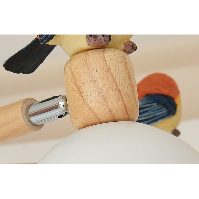 Nordic Modern Bowl Shade Pendant Chandelier Iron Chandelier with Bird Deco Lighting for Living Room Deco Clearhalo 'Ceiling Lights' 'Chandeliers' Lighting' options 76273