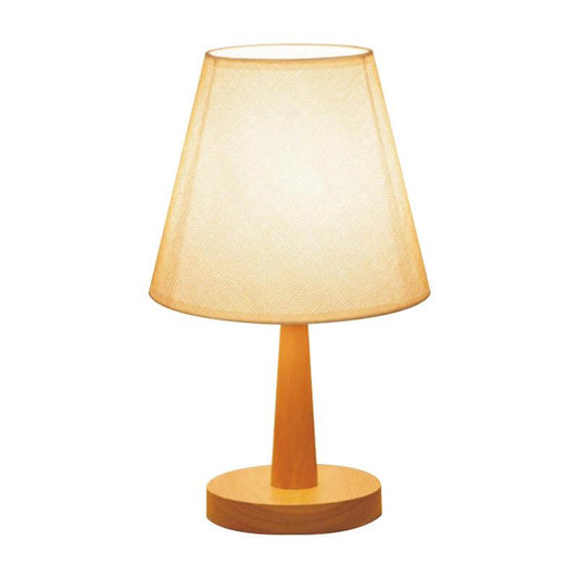 1 Bulb Bedroom Night Light Modernist Beige Nightstand Lamp with Barrel Fabric Shade Clearhalo 'Lamps' 'Table Lamps' Lighting' 762778-sw