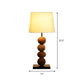 Wood Dry Fruits Shape Nightstand Light Asian 1 Light Brown Night Table Lamp with Fabric Shade Clearhalo 'Lamps' 'Table Lamps' Lighting' 762815