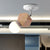 Metal Bare Bulb Semi Flush Ceiling Light Modern 1 Light White Finish Flushmount with Wood Top White C Clearhalo 'Ceiling Lights' 'Close To Ceiling Lights' 'Close to ceiling' 'Semi-flushmount' Lighting' 762829