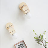Bare Bulb Wall Light Sconce Modernist Wood 1 Head Bedroom Rotatable Wall Mounted Lamp Clearhalo 'Modern wall lights' 'Modern' 'Wall Lamps & Sconces' 'Wall Lights' Lighting' 762860