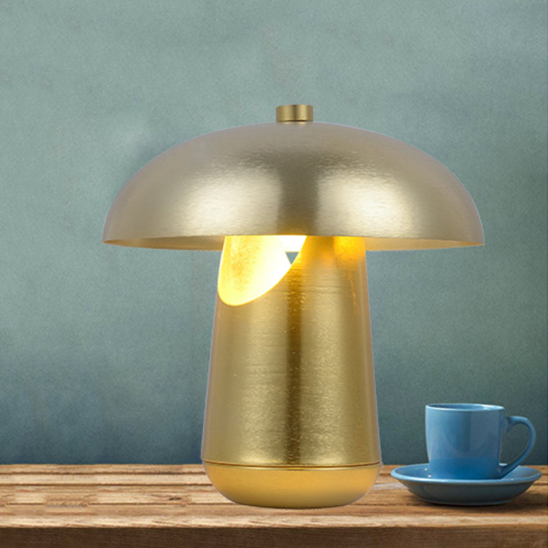 Bronze/Rose Gold Domed Table Lighting Contemporary 1-Head Metallic Nightstand Lamp for Dining Table Bronze Clearhalo 'Lamps' 'Table Lamps' Lighting' 762947