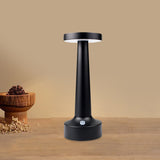 Circle Dining Table Light Modernism Metallic Restaurant Waterproof LED Desk Lamp in Black/Silver/Gold Clearhalo 'Lamps' 'Table Lamps' Lighting' 762964