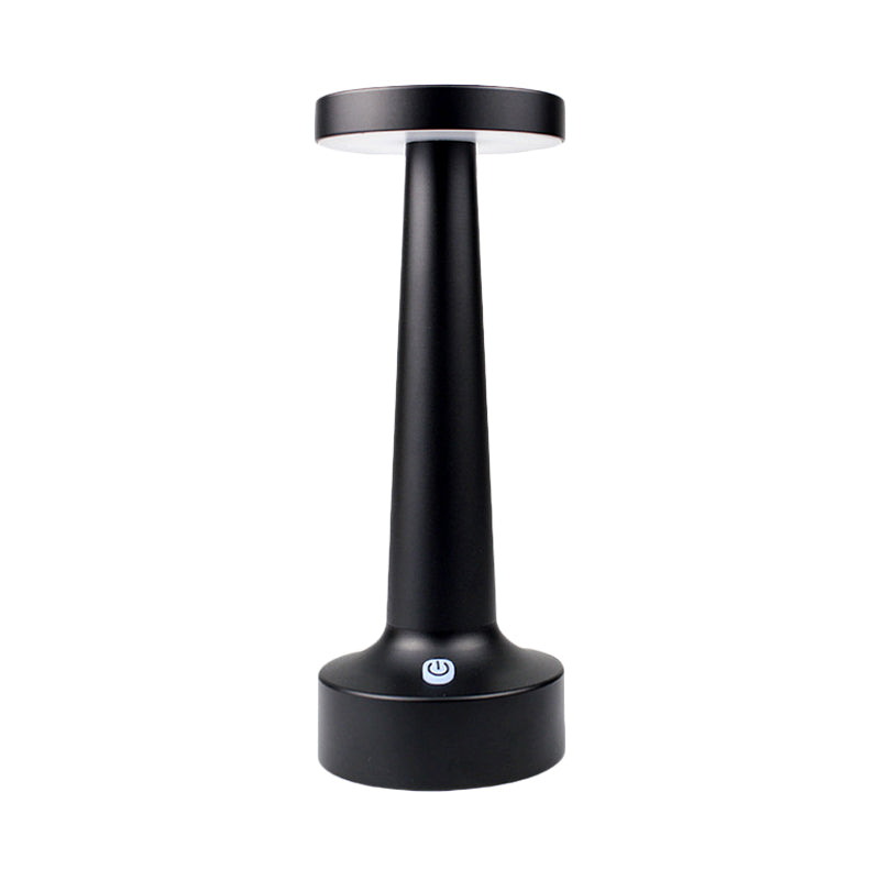 Circle Dining Table Light Modernism Metallic Restaurant Waterproof LED Desk Lamp in Black/Silver/Gold Clearhalo 'Lamps' 'Table Lamps' Lighting' 762966