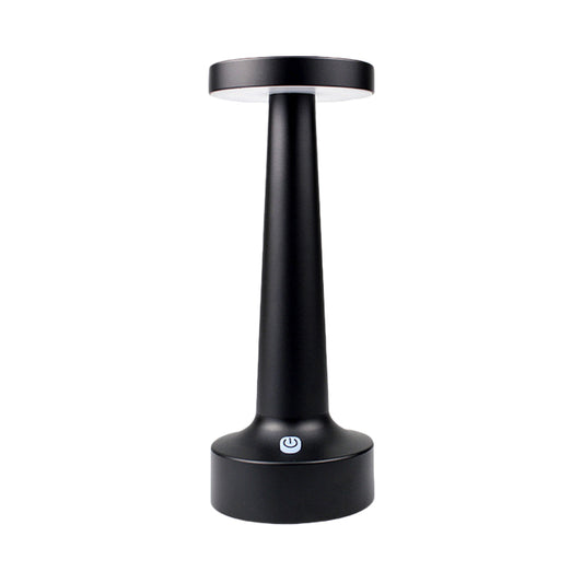 Circle Dining Table Light Modernism Metallic Restaurant Waterproof LED Desk Lamp in Black/Silver/Gold Clearhalo 'Lamps' 'Table Lamps' Lighting' 762966