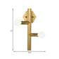 Vertical Tube Corner Wall Light Sconce Metallic 2 Bulbs Post Modern Wall Mounted Lamp in Gold Clearhalo 'Cast Iron' 'Glass' 'Industrial' 'Modern wall lights' 'Modern' 'Tiffany' 'Traditional wall lights' 'Wall Lamps & Sconces' 'Wall Lights' Lighting' 762990