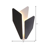 Splicing Bedside Wall Light Sconce Metal LED Contemporary Wall Mount Lamp Fixture in Black, Warm/White Light Clearhalo 'Cast Iron' 'Glass' 'Industrial' 'Modern wall lights' 'Modern' 'Tiffany' 'Traditional wall lights' 'Wall Lamps & Sconces' 'Wall Lights' Lighting' 763002