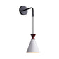 Iron Conical Wall Light Sconce Minimalism 1 Head Black/Grey/White Wall Mounted Lamp with Hanging Cord Clearhalo 'Cast Iron' 'Glass' 'Industrial' 'Modern wall lights' 'Modern' 'Tiffany' 'Traditional wall lights' 'Wall Lamps & Sconces' 'Wall Lights' Lighting' 763046