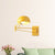 Macaron Dome Wall Light Fixture Iron 1 Bulb Study Room Wall Mounted Lamp in Yellow/Blue/Green with Swing Arm Yellow Clearhalo 'Cast Iron' 'Glass' 'Industrial' 'Modern wall lights' 'Modern' 'Tiffany' 'Traditional wall lights' 'Wall Lamps & Sconces' 'Wall Lights' Lighting' 763269