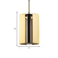 Geometric Bedside Pendant Lighting Metal 1 Light Post Modern LED Hanging Lamp in Gold Clearhalo 'Ceiling Lights' 'Modern Pendants' 'Modern' 'Pendant Lights' 'Pendants' Lighting' 763296