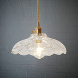 Modern Dome Hanging Lamp Clear Textured Glass 1 Bulb Kitchen Pendant Light with Cord Clearhalo 'Ceiling Lights' 'Close To Ceiling Lights' 'Glass shade' 'Glass' 'Industrial Pendants' 'Industrial' 'Middle Century Pendants' 'Pendant Lights' 'Pendants' 'Tiffany' Lighting' 763629