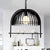 Metal Dome Shade Ceiling Pendant Light with Bird Cage Design Lodge Style 1 Bulb Indoor Hanging Lamp in Black/White Black Clearhalo 'Art Deco Pendants' 'Black' 'Cast Iron' 'Ceiling Lights' 'Ceramic' 'Crystal' 'Industrial Pendants' 'Industrial' 'Metal' 'Middle Century Pendants' 'Pendant Lights' 'Pendants' 'Rustic Pendants' 'Tiffany' Lighting' 763667