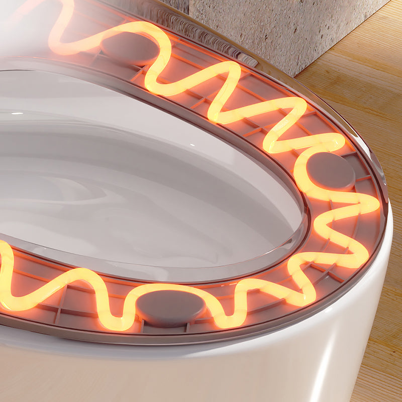 Contemporary White Wall Mounted Bidet Ceramic Horizontal Soft Close Bidet Seat Clearhalo 'Bathroom Remodel & Bathroom Fixtures' 'Bidets' 'Home Improvement' 'home_improvement' 'home_improvement_bidets' 'Toilets & Bidets' 7644343