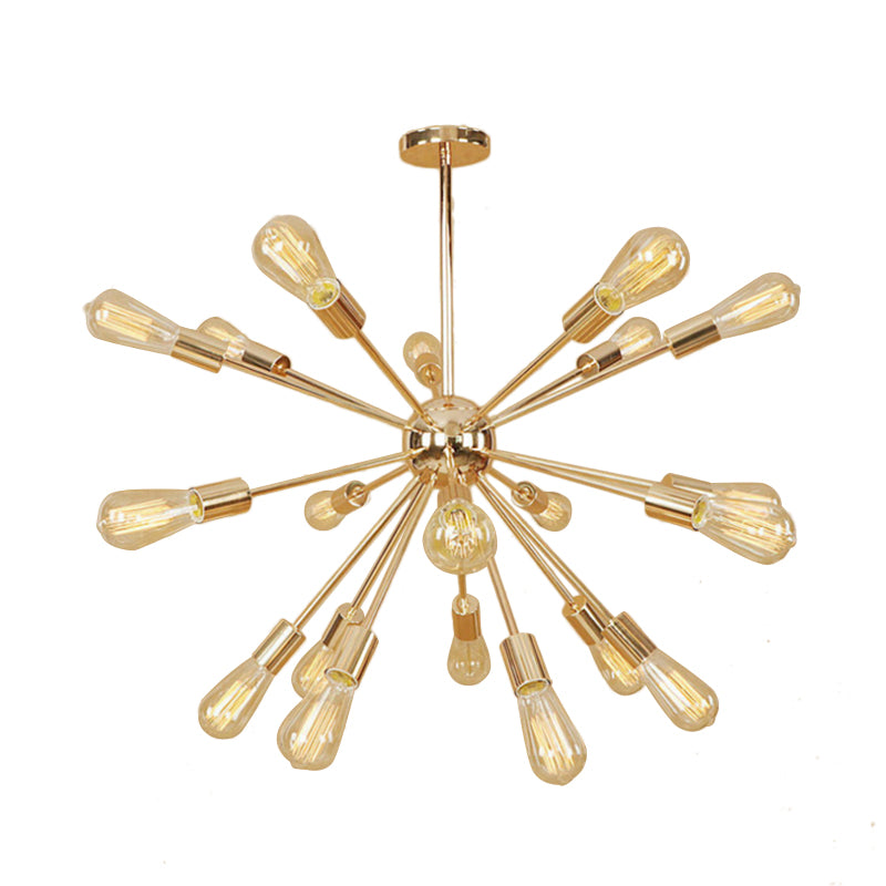 Copper/Chrome 9/12 Lights Chandelier Lamp Retro Stylish Metal Sputnik Ceiling Pendant Light over Table Clearhalo 'Cast Iron' 'Ceiling Lights' 'Chandeliers' 'Industrial Chandeliers' 'Industrial' 'Metal' 'Middle Century Chandeliers' 'Rustic Chandeliers' 'Tiffany' Lighting' 764509