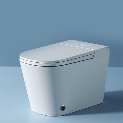 Contemporary White Floor Mount Bidet Elongated Horizontal with Bidet And Seat Toilet Manual Flip (Standard) Clearhalo 'Bathroom Remodel & Bathroom Fixtures' 'Bidets' 'Home Improvement' 'home_improvement' 'home_improvement_bidets' 'Toilets & Bidets' 7645832