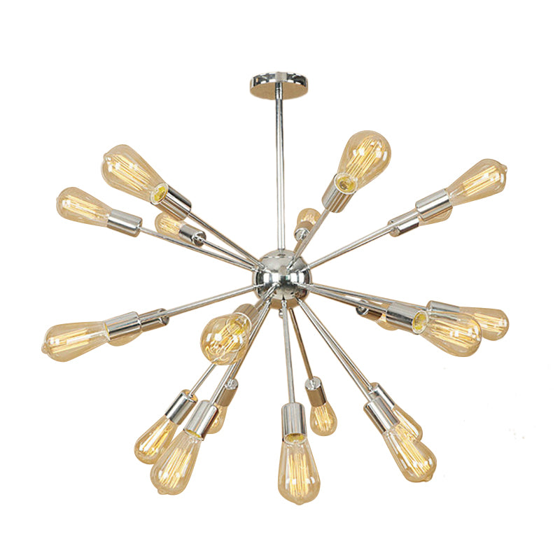 18/21 Lights Iron Chandelier Light Farmhouse Copper/Gold Finish Sputnik Ceiling Fixture for Dining Room Clearhalo 'Cast Iron' 'Ceiling Lights' 'Chandeliers' 'Industrial Chandeliers' 'Industrial' 'Metal' 'Middle Century Chandeliers' 'Rustic Chandeliers' 'Tiffany' Lighting' 764598