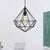 1 Bulb Ceiling Light Industrial Faceted Cage Metal Pendant Ceiling Light in Black for Living Room Black Clearhalo 'Art Deco Pendants' 'Black' 'Cast Iron' 'Ceiling Lights' 'Ceramic' 'Crystal' 'Industrial Pendants' 'Industrial' 'Metal' 'Middle Century Pendants' 'Pendant Lights' 'Pendants' 'Rustic Pendants' 'Tiffany' Lighting' 764869