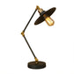 Iron Flat Shade Desk Light Industrial 1 Head Living Room Black Standing Desk Lamp with Adjustable Arm Clearhalo 'Lamps' 'Table Lamps' Lighting' 765084