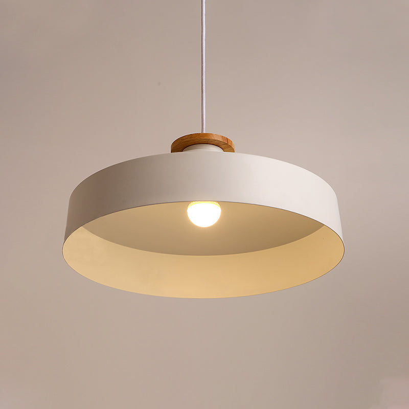 1 Head Barn/Cylinder/Tapered Pendant Light Modern Style Black/White Finish Metal Hanging Ceiling Light with Adjustable Cord Clearhalo 'Ceiling Lights' 'Modern Pendants' 'Modern' 'Pendant Lights' 'Pendants' Lighting' 765126