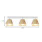 Contemporary Trapezoid Semi Flush Pendant Light 1/2/3-Head Wooden Ceiling Light Fixture in White Finish Clearhalo 'Ceiling Lights' 'Close To Ceiling Lights' 'Close to ceiling' 'Semi-flushmount' Lighting' 765363