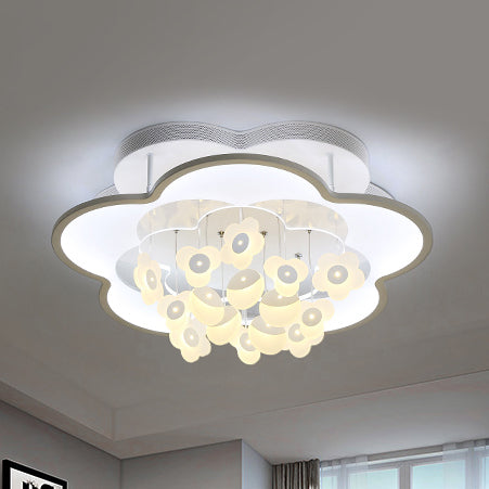 Blossom Adult Kid Bedroom Ceiling Light Acrylic Modern LED Flushmount Light Fixture Clearhalo 'Ceiling Lights' 'Close To Ceiling Lights' 'Close to ceiling' 'Flush mount' Lighting' 76613