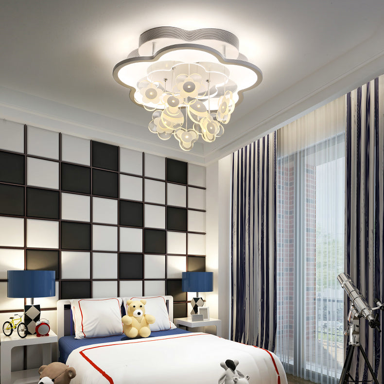 Blossom Adult Kid Bedroom Ceiling Light Acrylic Modern LED Flushmount Light Fixture Clearhalo 'Ceiling Lights' 'Close To Ceiling Lights' 'Close to ceiling' 'Flush mount' Lighting' 76616